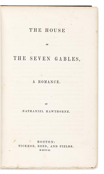 Female Provenance: Fredrika Bremer (1801-1865) Her Annotated Copy of Nathaniel Hawthornes The House of the Seven Gables.